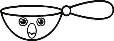 Bir insan tarafından çizilmiş bir kaşık çizimi.