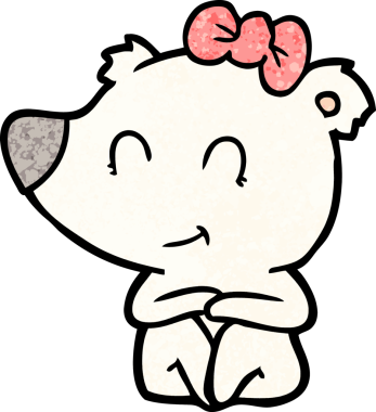 Bir insan tarafından çizilmiş kutup ayısı karikatürü