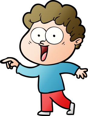 Bir insan tarafından çizilmiş mutlu bir adam.