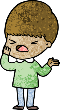 Çizgi film bir insan tarafından çizilmiş stresli adam