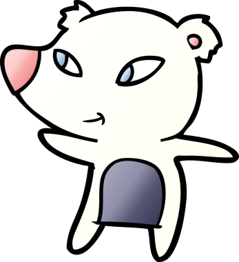 Bir insan tarafından çizilmiş kutup ayısı karikatürü