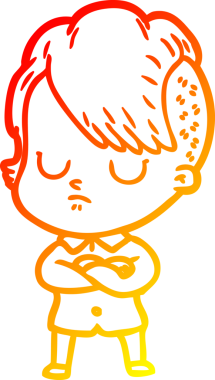 Bir insan tarafından çizilmiş bir karikatür kadın çizimi