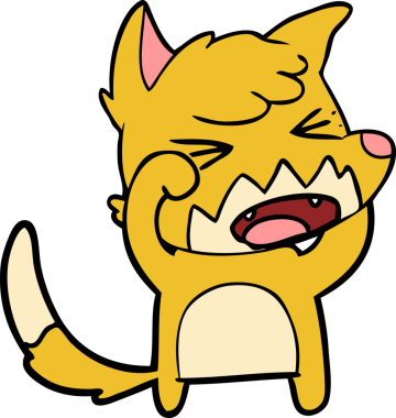 Bir insan tarafından çizilmiş kızgın tilki bakışları.