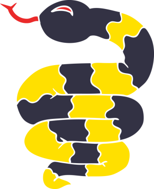 Bir insan tarafından çizilmiş karalama yılanı.