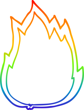 gökkuşağı gradyan çizgi çizimi bir insan tarafından çizilmiş bir çizgi film ateşi