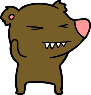 Bir insan tarafından çizilmiş bir çizgi film karakteri.