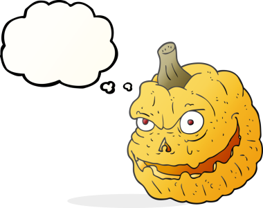 Bir insan tarafından çizilmiş serbest çizilmiş balkabağı karikatürü.