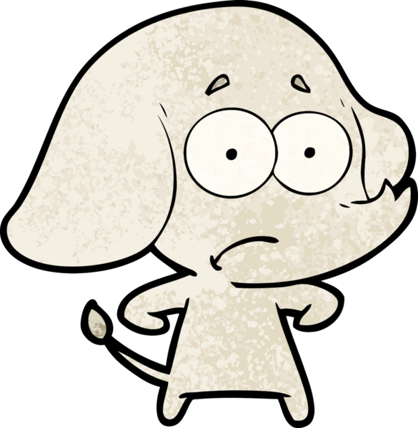 bir insan tarafından çizilmiş belirsiz bir fil.