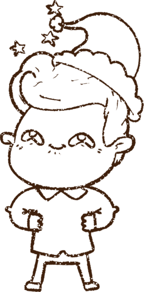 Bir insan tarafından çizilmiş Noel Adamı Kömürü