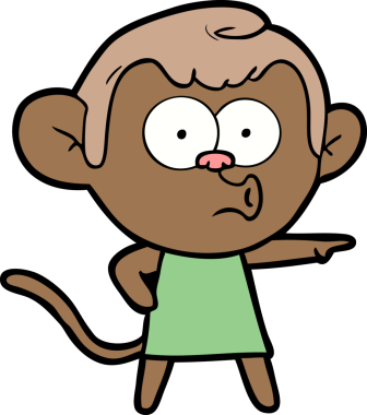 Bir insan tarafından çizilmiş çizgi film karakteri.