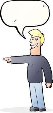 Bir insan tarafından çizilmiş konuşma balonlu bir adam.