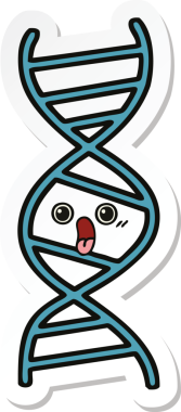 Bir insan tarafından çizilmiş şirin bir DNA ipliğinin çıkartması.
