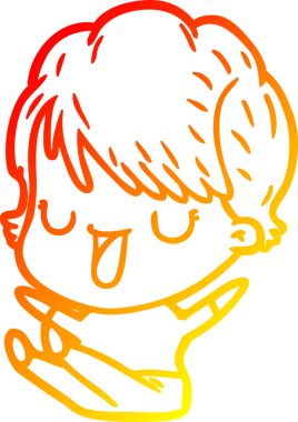 Bir insan tarafından çizilmiş bir karikatür kadın çizimi.