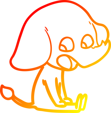 Bir insan tarafından çizilmiş şirin bir fil çizimi.