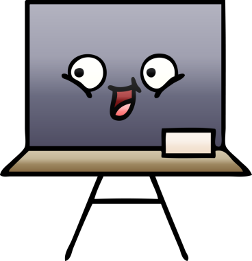 Bir insan tarafından çizilmiş bir karatahtanın gölgelenmiş gradyanı