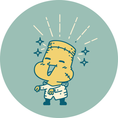 Bir insan tarafından çizilen mutlu cadılar bayramı zombi canavarı.