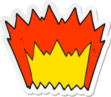 Bir insan tarafından çizilmiş bir çizgi film patlamasının çıkartması.