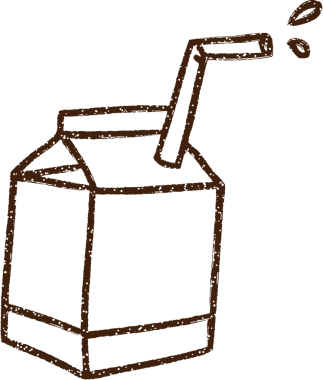 Bir insan tarafından çizilmiş süt kutusu karakalem çizimi