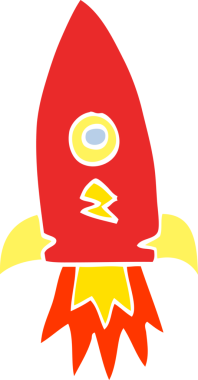 bir insan tarafından çizilmiş karalama uzay roketi