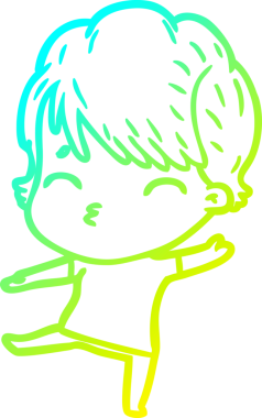 Bir insan tarafından çizilmiş bir karikatür kadın çizimi