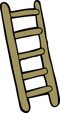 bir insan tarafından çizilmiş karikatür merdiveni