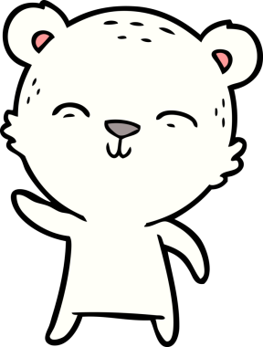 Bir insan tarafından çizilmiş kutup ayısı karikatürü