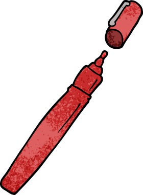 Bir insan tarafından çizilmiş karalama kalemi.