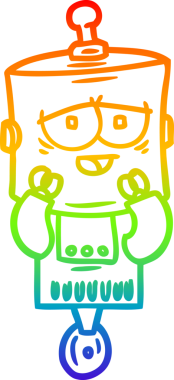 gökkuşağı gradyan çizgisi bir insan tarafından çizilmiş robot çizgi