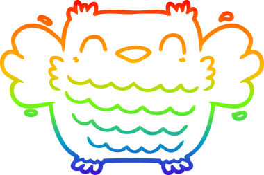 bir insan tarafından çizilmiş bir baykuşun çizimi.