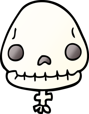 Bir insan tarafından çizilmiş cadılar bayramı kafatası karalaması.