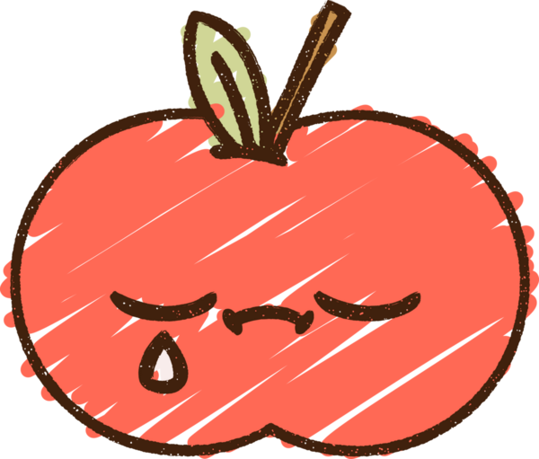 Bir insan tarafından çizilen meyve tebeşiri.