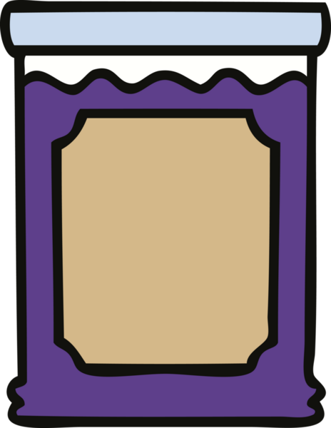 Bir insan tarafından çizilmiş garip çizgi film kavanozu.