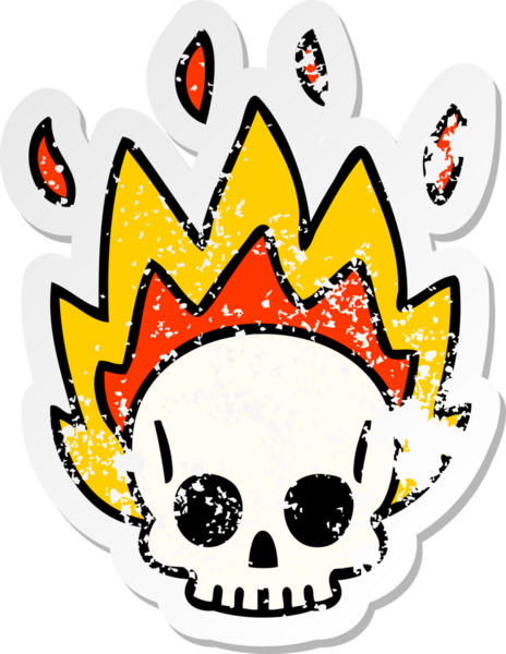 Bir insan tarafından çizilmiş garip bir el karikatürü kafatası.