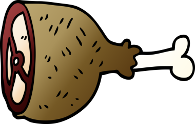 karikatür bir insan tarafından çizilmiş iyi pişmiş et