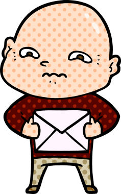 bir insan tarafından çizilmiş sinirli bir adam.