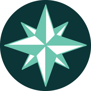 Bir insan tarafından çizilmiş bir yıldızın ikonik dövme şekli