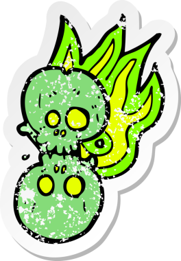 Bir insan tarafından çizilen cadılar bayramı kemik numarasının gerilimli yapıştırması.