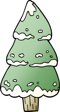 Bir insan tarafından çizilmiş çam ağaçları.