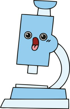 Bir insan tarafından çizilmiş güzel bir mikroskop çizimi.