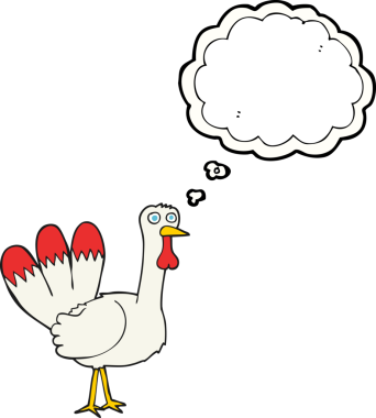 Bir insan tarafından çizilmiş serbest çizim baloncuklu hindi.