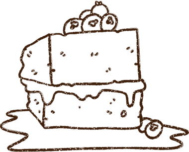 Bir insan tarafından çizilmiş Çikolatalı Kek Kömürü