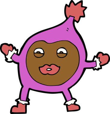 Bir insan tarafından çizilmiş komik bir çizgi film.