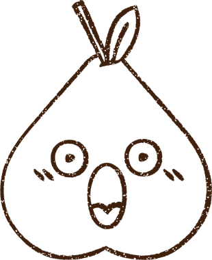 Şaşırmış Armut Kömürü Bir insan tarafından çizilmiş