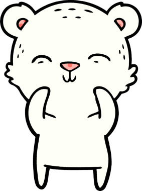 Bir insan tarafından çizilmiş kutup ayısı karikatürü