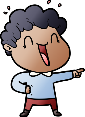 Bir insan tarafından çizilmiş mutlu bir adam.