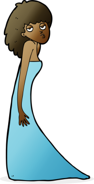 Bir insan tarafından çizilen karikatür kadın.