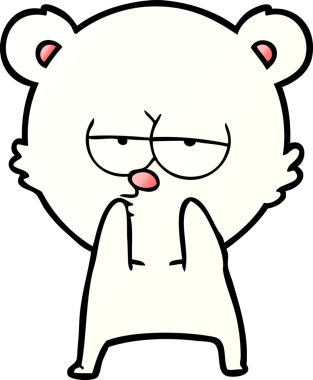 Bir insan tarafından çizilmiş kutup ayısı karikatürü