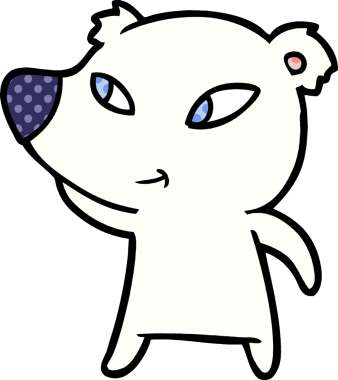 Bir insan tarafından çizilmiş kutup ayısı karikatürü