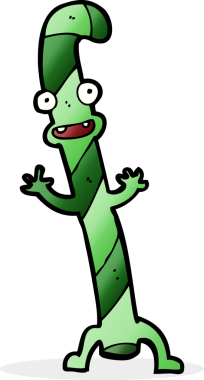 Bir insan tarafından çizilmiş noel şekeri kamışları.