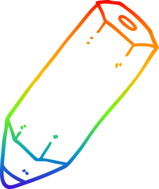 gökkuşağı gradyan çizgi çizimi bir insan tarafından çizilmiş bir karikatür kalem